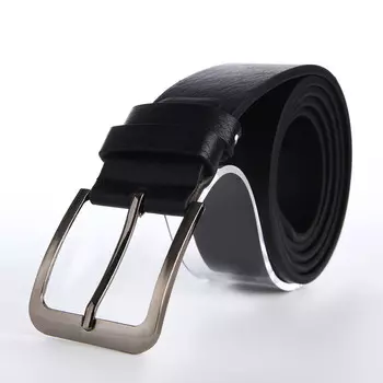 Ремень мужской, ширина 4 см, винт, пряжка металл, цвет черный