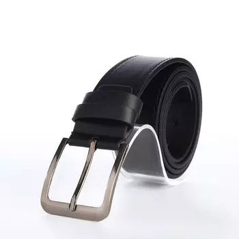 Ремень мужской, ширина 4 см, винт, пряжка металл, цвет черный