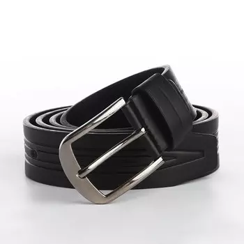 Ремень мужской, ширина 4 см, винт, пряжка металл, цвет черный