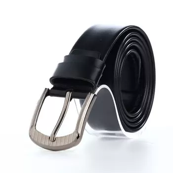 Ремень мужской, ширина 4 см, винт, пряжка металл, цвет черный