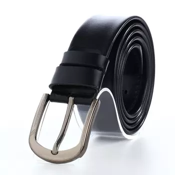 Ремень мужской, ширина 4 см, винт, пряжка металл, цвет черный