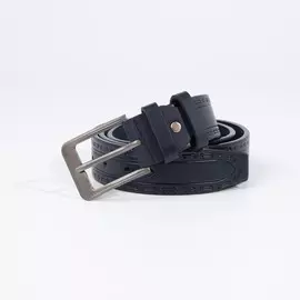 Ремень мужской, ширина 4 см, винт, пряжка металл, цвет синий