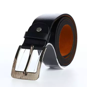 Ремень мужской, винт, ширина 3,5 см, пряжка металл, цвет черный