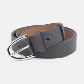 Ремень, ширина 3 см, винт, пряжка металл, цвет серый