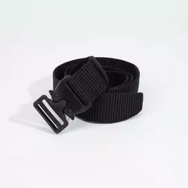 Ремень, ширина 4 см, зацепка, пряжка пластик, цвет чёрный