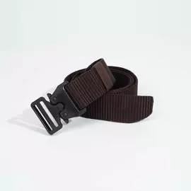 Ремень, ширина 4 см, зацепка, пряжка пластик, цвет коричневый