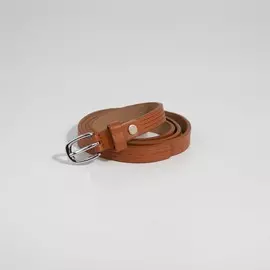 Ремень женский, ширина 1,4 см, винт, пряжка металл, цвет рыжий