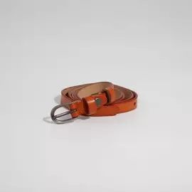 Ремень женский, ширина 1,4 см, винт, пряжка тёмный металл, цвет рыжий