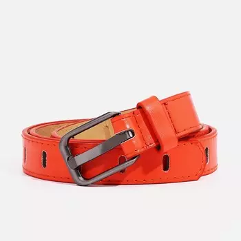 Ремень женский, ширина 2,2 см, пряжка металл, цвет красный