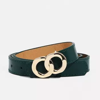 Ремень женский, ширина 2,2 см, пряжка металл, цвет зеленый