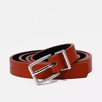 Ремень женский с винтом, 1002.2 см, пряжка металл, серебристая, рыжий