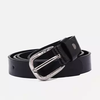 Ремень женский, ширина 2,2 см, винт, пряжка металл, цвет черный