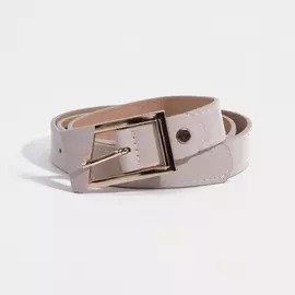 Ремень женский, ширина 2,3 см, гладкий, винт, пряжка металл, цвет серый