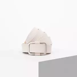 Ремень женский, ширина 2,3 см, гладкий, затяжка, цвет кремовый