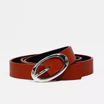 Ремень женский, 1002.3 см, пряжка металл, серебристая, рыжий