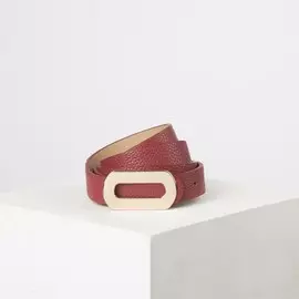 Ремень женский, ширина - 2,3 см, пряжка металл, цвет красный