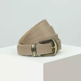 Ремень женский, ширина - 2,3 см, пряжка металл, цвет светло-коричневый