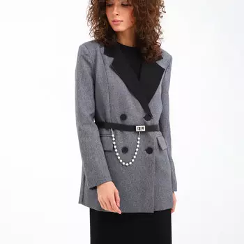 Ремень женский, ширина 2.4 см, пряжка металл, цвет черный