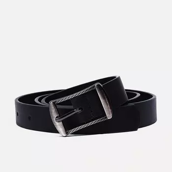 Ремень женский, ширина 2,4 см, пряжка металл, цвет черный