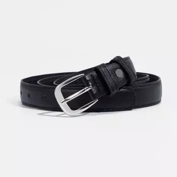 Ремень женский, ширина 2,4 см, винт, пряжка метал, цвет черный