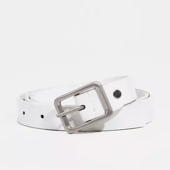 Ремень женский, ширина 2,4 см, винт, пряжка металл, цвет белый