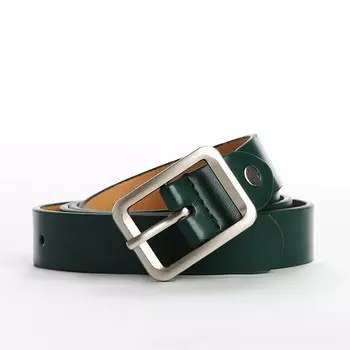 Ремень женский с винтом, 1102.4 см, пряжка металл, матовая, темно-зеленый