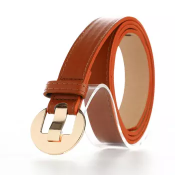 Ремень женский, 1102.5 см, пряжка металл, золотистая, рыжий