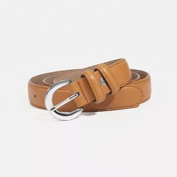 Ремень женский, ширина 2,5 см, винт, пряжка металл, цвет рыжий