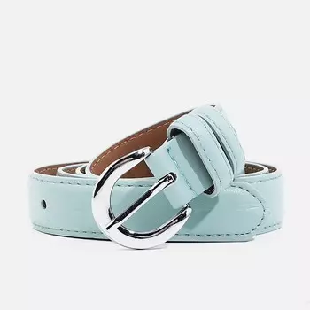 Ремень женский, ширина 2,5 см, винт, пряжка металл, цвет мятный