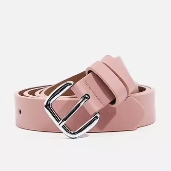 Ремень женский, ширина 2,5 см, винт, пряжка металл, цвет розовый
