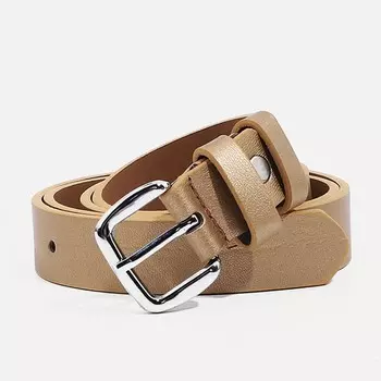 Ремень женский, ширина 2,5 см, винт, пряжка металл, цвет золотой