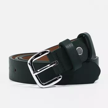 Ремень женский, ширина 2,5 см, винт, пряжка металл, цвет зеленый