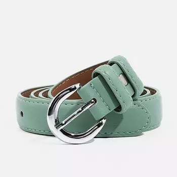 Ремень женский, ширина 2,5 см, винт, пряжка металл, цвет мятный