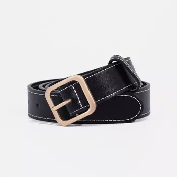 Ремень женский, ширина 2,7 см, пряжка металл, цвет черный