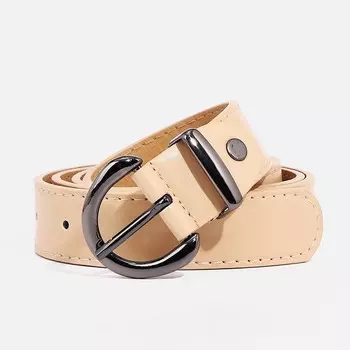 Ремень женский с винтом, 1102.7 см, пряжка металл, бежевый
