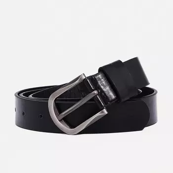 Ремень женский, ширина 2,7 см, винт, пряжка металл, цвет черный