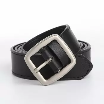 Ремень женский, ширина 2.8 см, пряжка металл, цвет черный