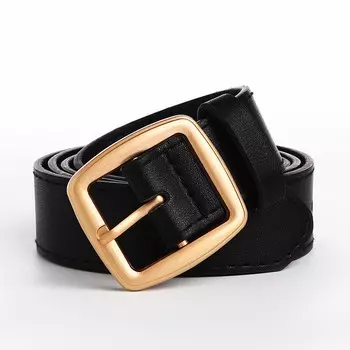 Ремень женский, ширина 2.8 см, пряжка металл, цвет черный