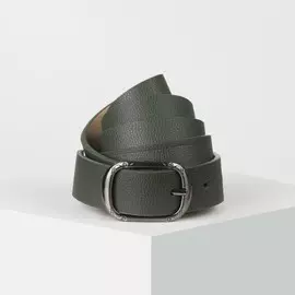 Ремень женский, ширина - 2,8 см, пряжка металл, цвет тёмно-зелёный