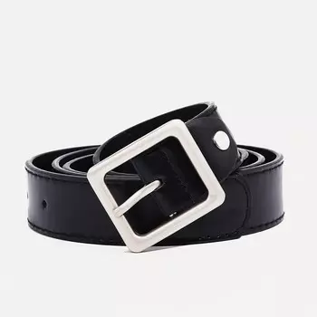 Ремень женский, ширина 2.8 см, винт, пряжка металл, цвет черный