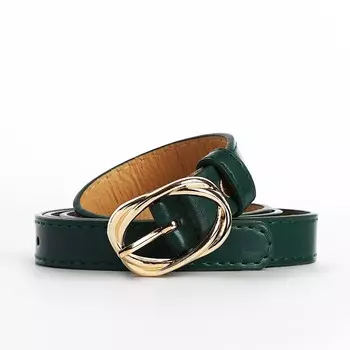 Ремень женский, ширина 2 см, винт, цвет зеленый