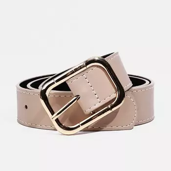 Ремень женский, ширина 3,3 см, пряжка металл, цвет бежевый