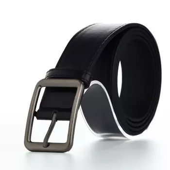 Ремень женский с винтом, 1103.5 см, прямоугольная пряжка металл, серебристая, черный