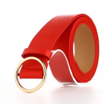Ремень женский, ширина 3,5 см, цвет красный