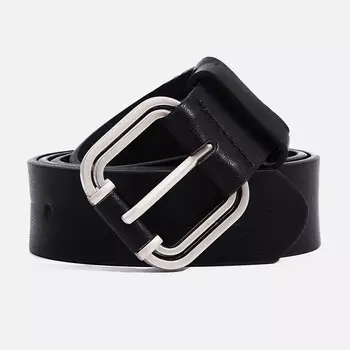 Ремень женский, ширина 3.5 см, винт, пряжка металл, цвет черный