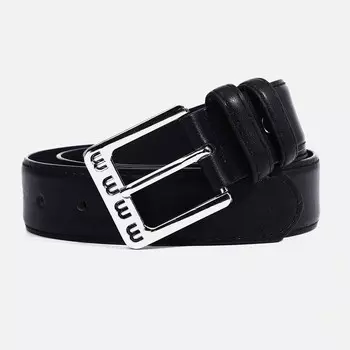 Ремень женский, ширина 3.5 см, винт, пряжка металл, цвет черный
