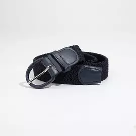 Ремень женский, ширина 3,5 см, винт, резинка плетёнка, цвет синий