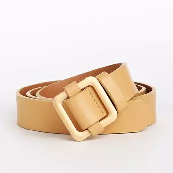 Ремень женский, 1053 см, пряжка-затяжка металл, золотистая, бежевый