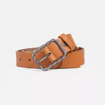 Ремень женский, ширина 3 см, винт, пряжка металл, цвет рыжий