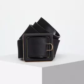 Ремень женский, ширина 4,8 см, гладкий, винт, цвет тёмно-серый